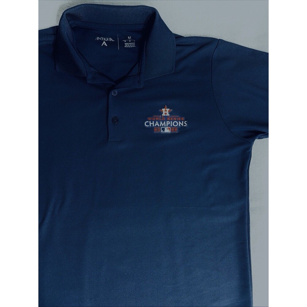 Antigua Houston Astros 2022 World Series Champions Orange Polo Shirt Medium